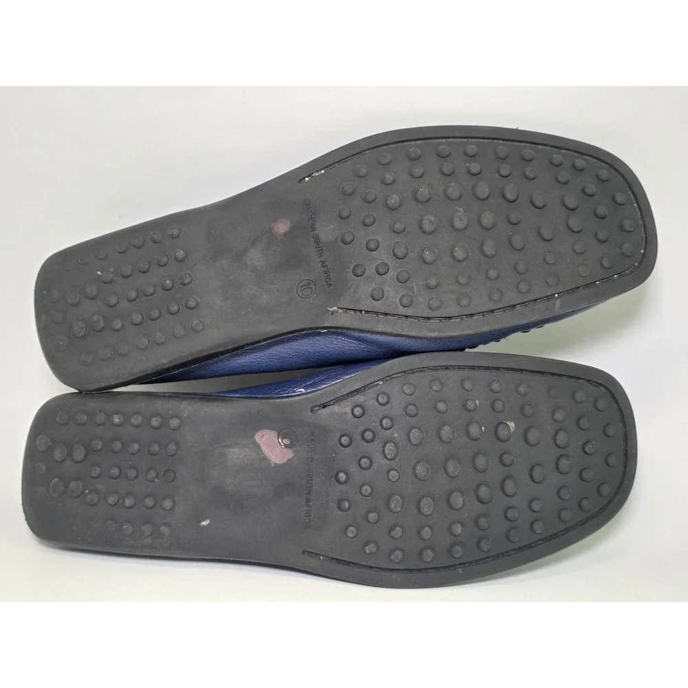 Tsonga Men's Loafers Size 10 Blue Leather‎ Slip On Driving Boat Classic Shoes
